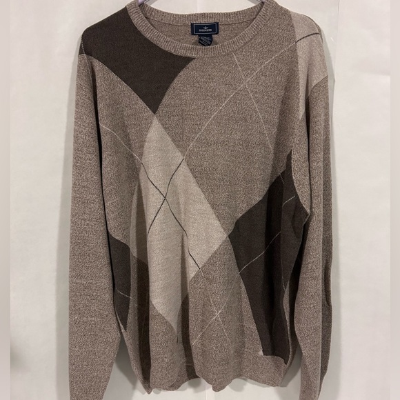 Dockers men’s argyle sweater tan/brown - Picture 1 of 3